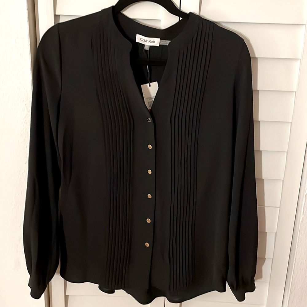 Calvin Klein button down blouse